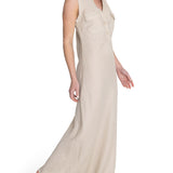 Vestido Lino Orgánico Mujer Moai Beige Rockford