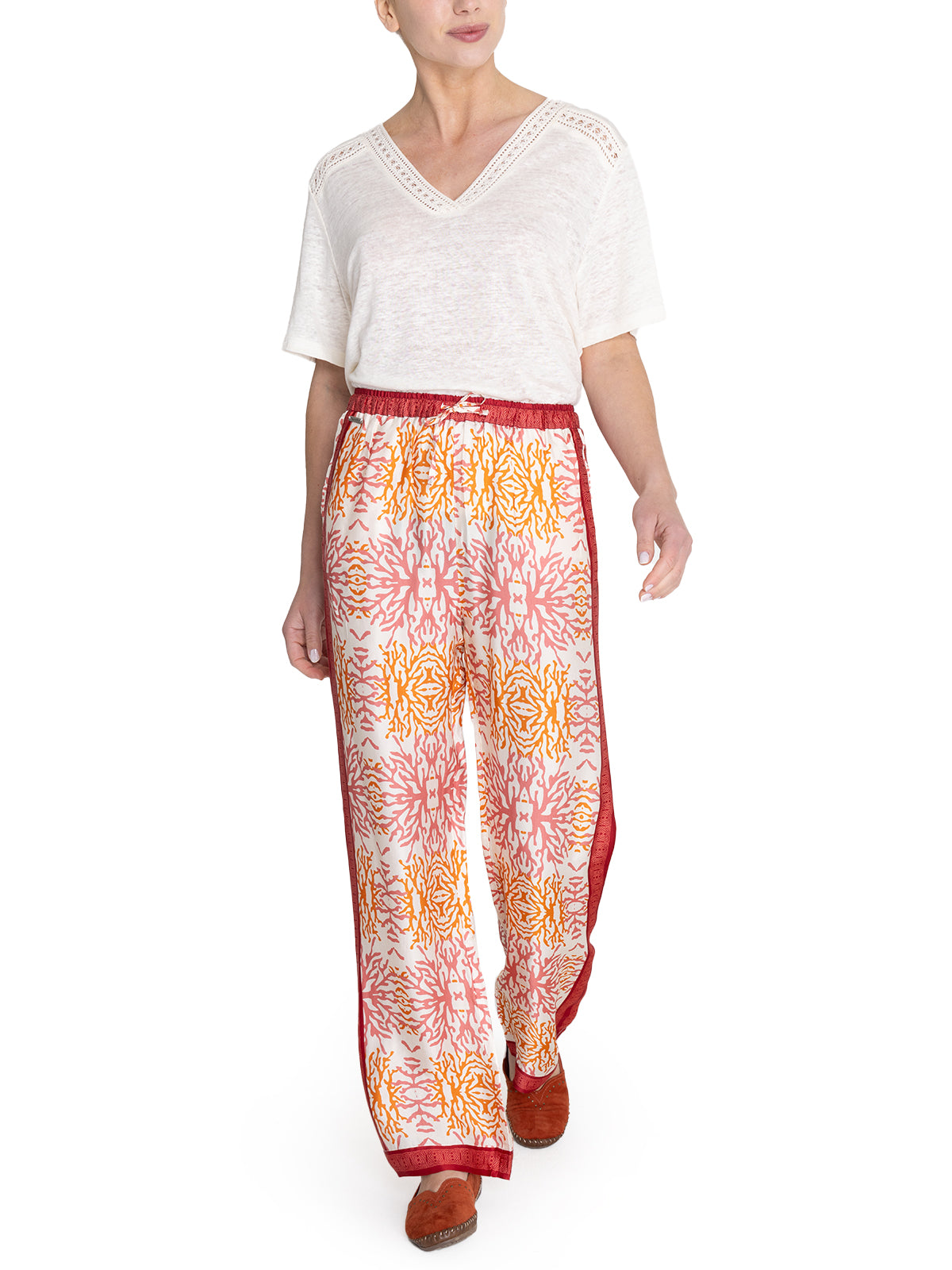 Pantalón Rayón Mujer Paloma Naranjo Rockford
