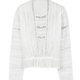 Blusa Algodón Orgánico Mujer Creta Blanco Rockford