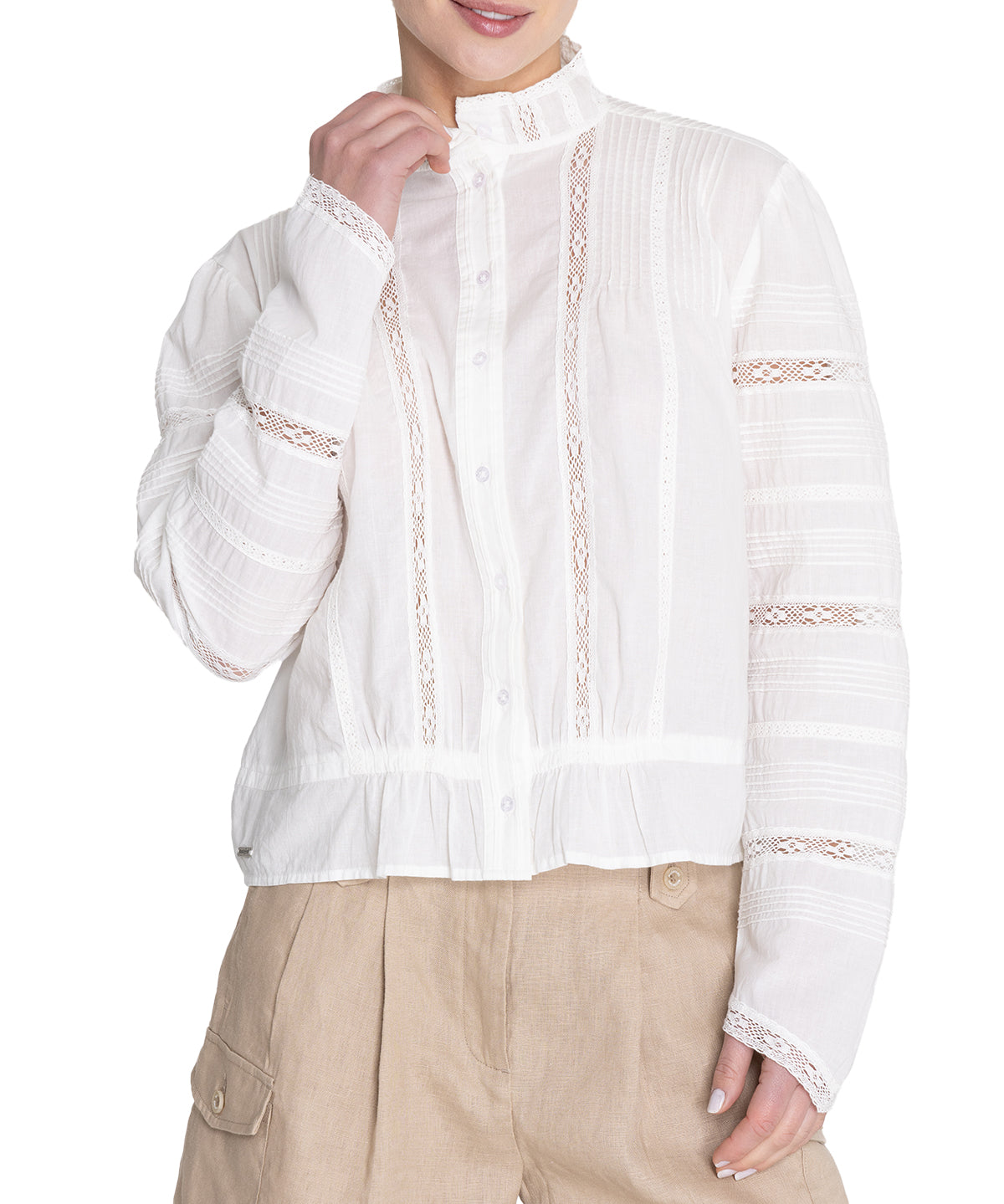 Blusa Algodón Orgánico Mujer Creta Blanco Rockford