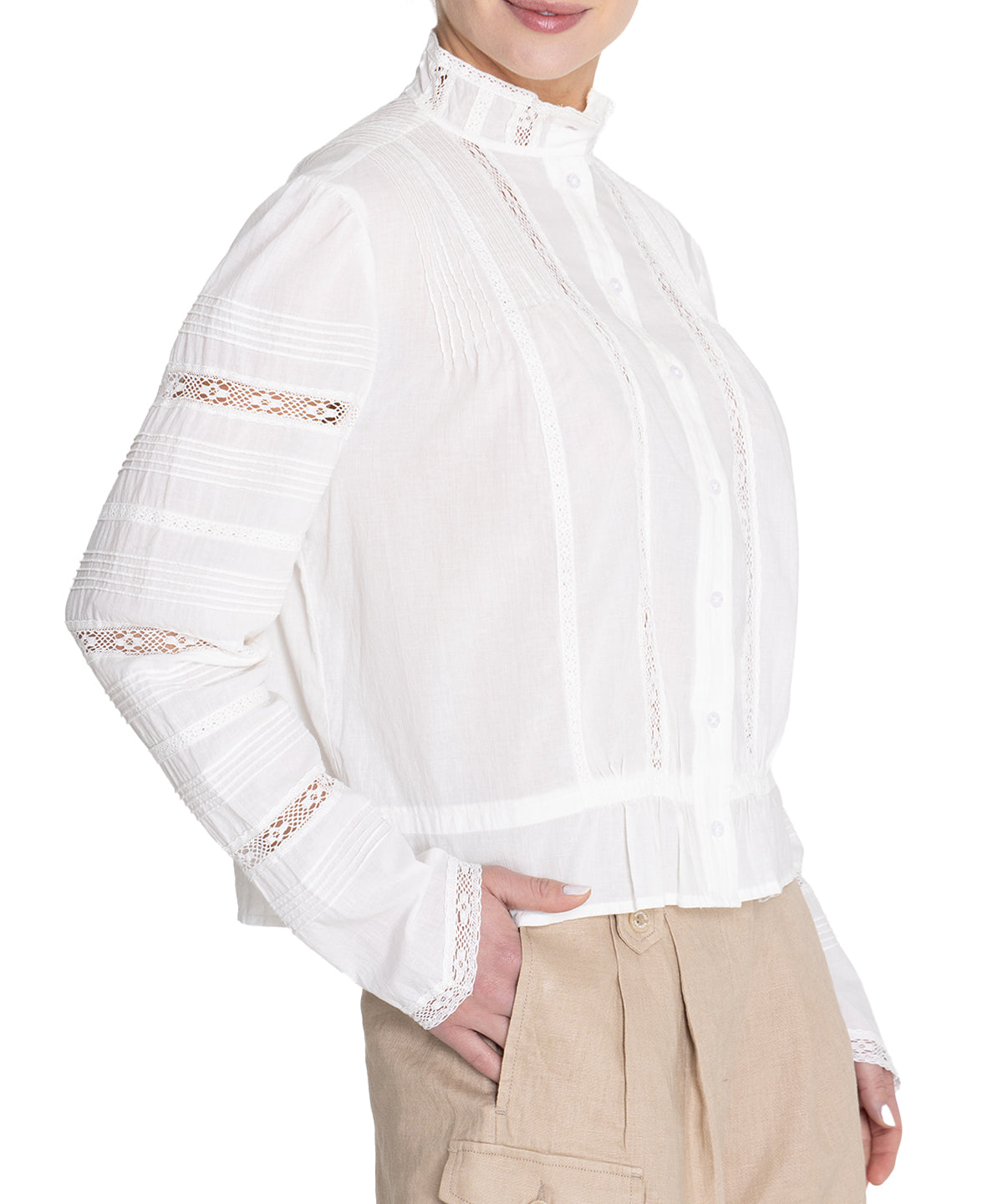 Blusa Algodón Orgánico Mujer Creta Blanco Rockford