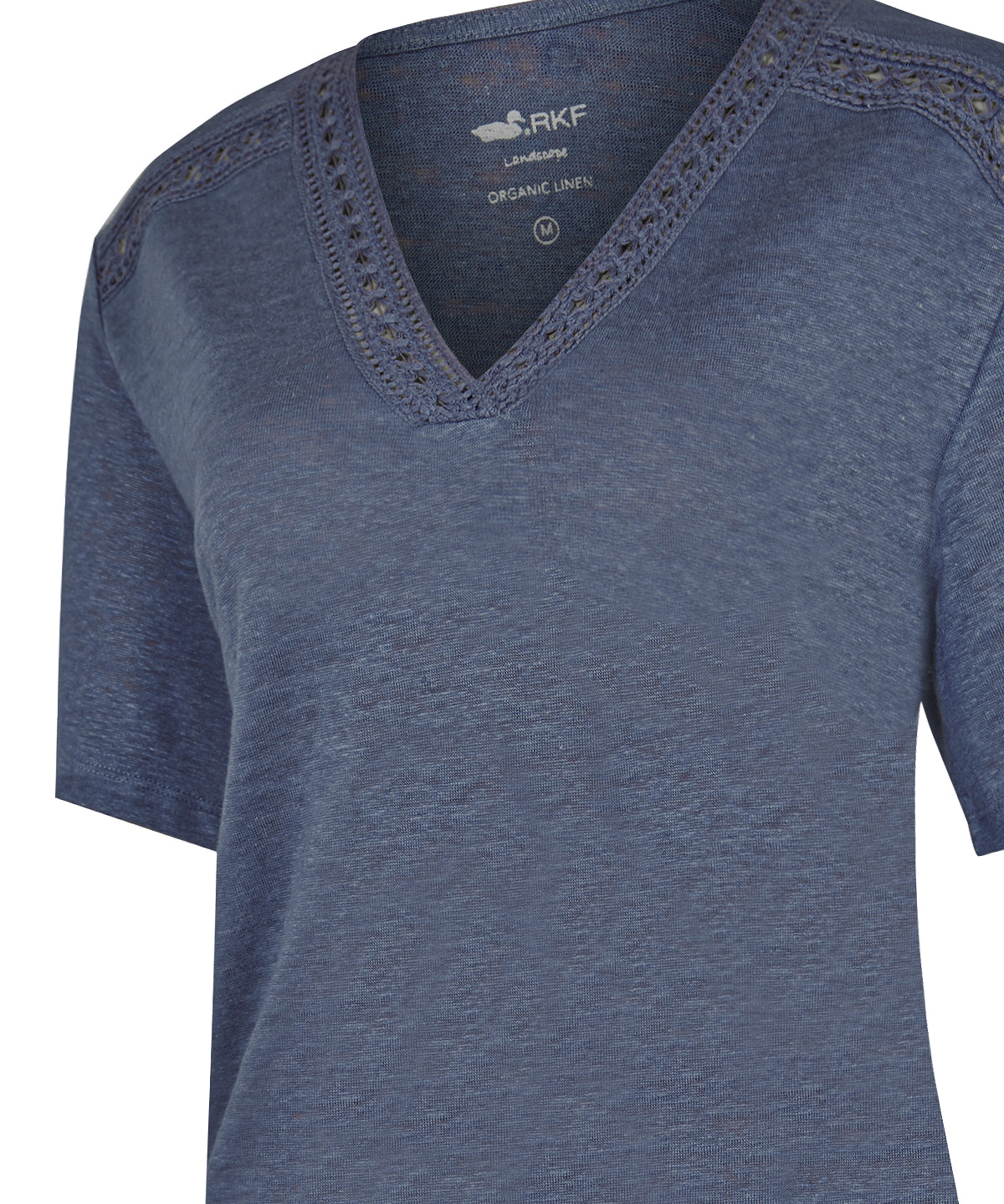 Polera Lino Orgánico Mujer Remini Azul Rockford