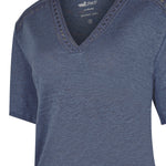 Polera Lino Orgánico Mujer Remini Azul Rockford