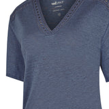 Polera Lino Orgánico Mujer Remini Azul Rockford