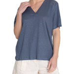 Polera Lino Orgánico Mujer Remini Azul Rockford