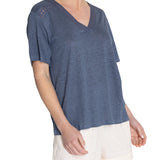 Polera Lino Orgánico Mujer Remini Azul Rockford