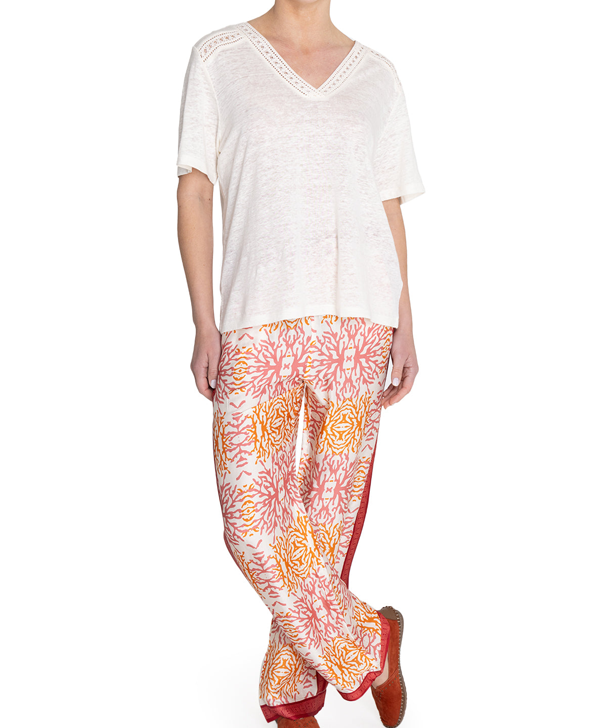Polera Lino Orgánico Mujer Remini Beige Rockford