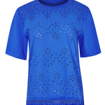 Polera Algodón Orgánico Mujer Lates Azul Rockford