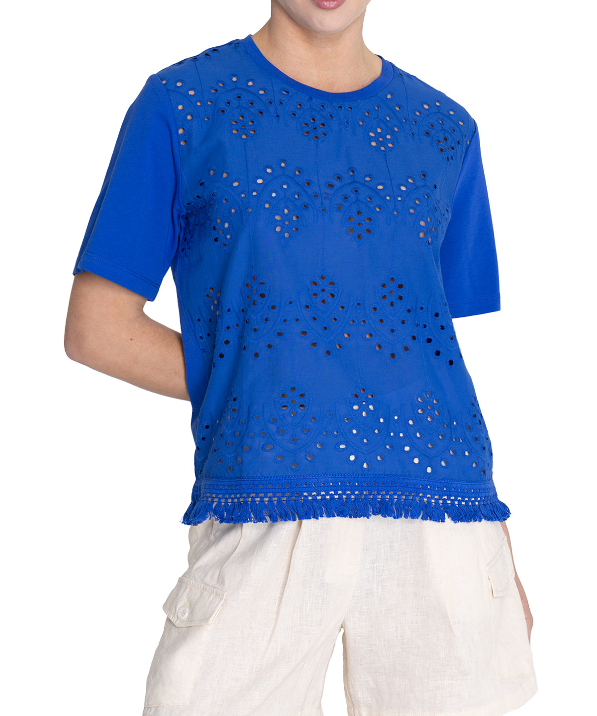 Polera Algodón Orgánico Mujer Lates Azul Rockford