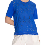 Polera Algodón Orgánico Mujer Lates Azul Rockford