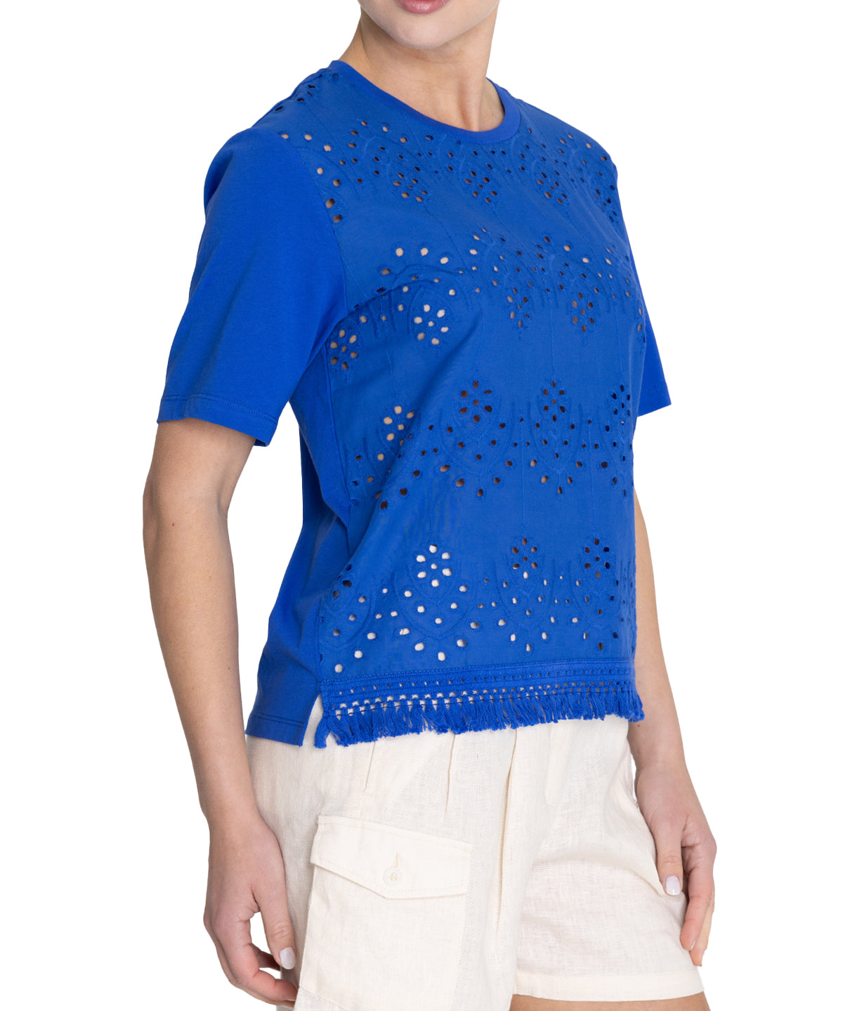 Polera Algodón Orgánico Mujer Lates Azul Rockford