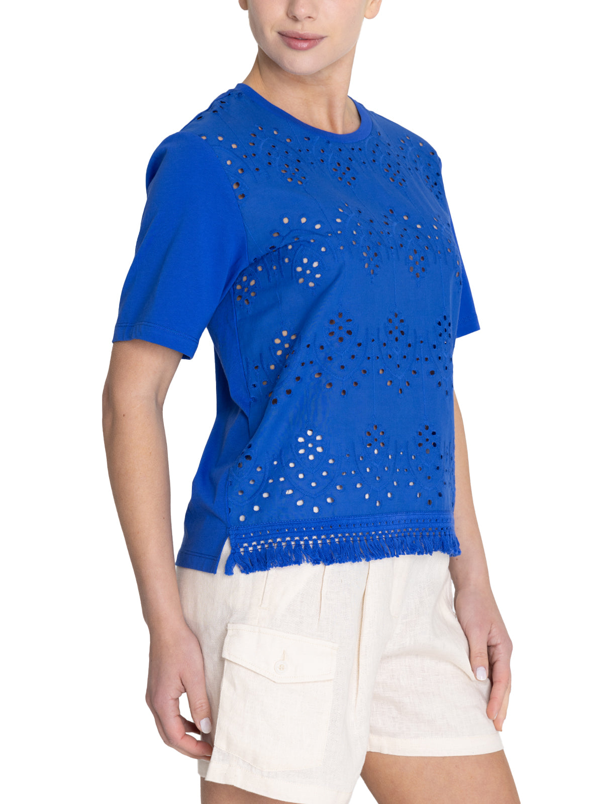 Polera Algodón Orgánico Mujer Lates Azul Rockford