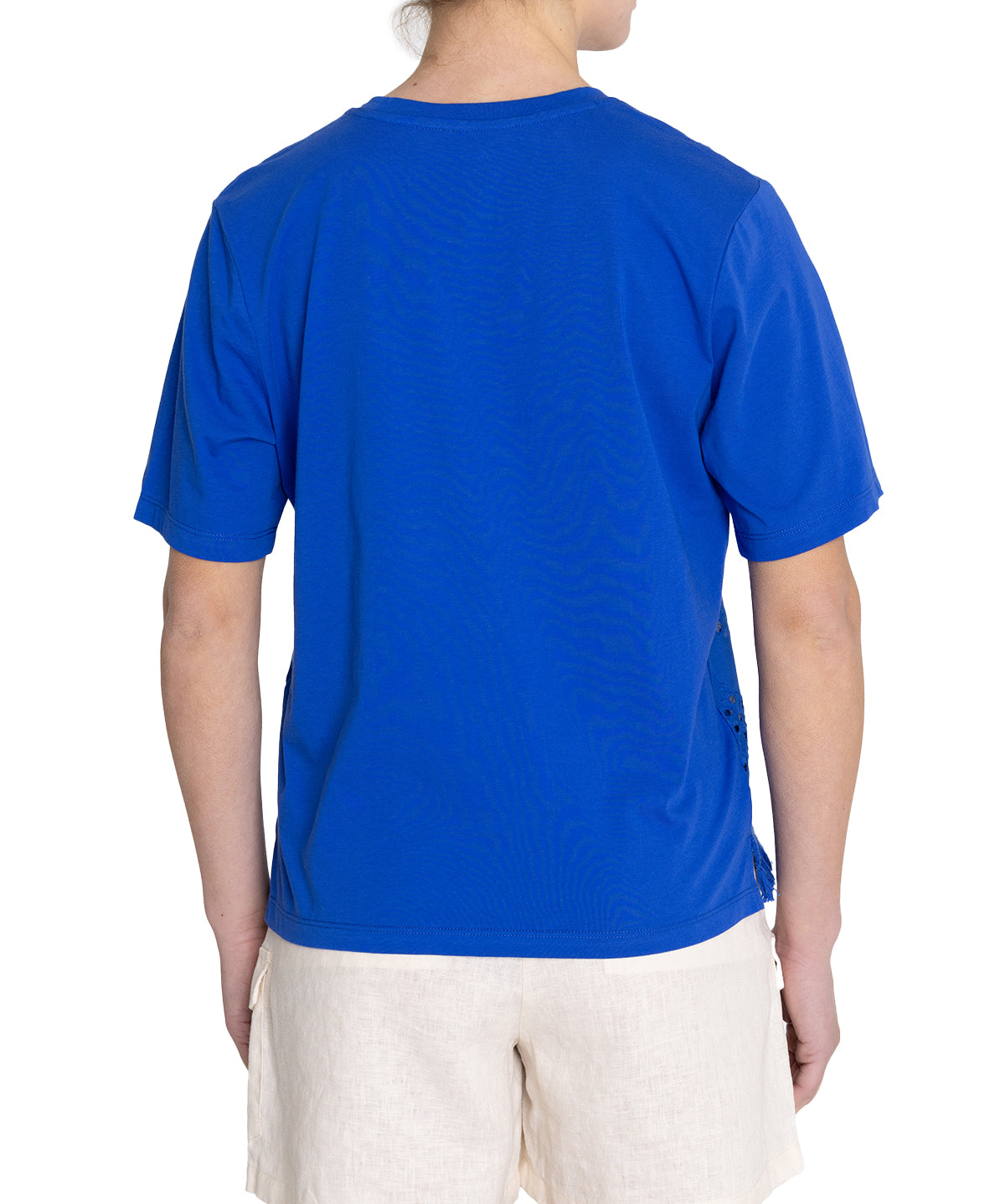 Polera Algodón Orgánico Mujer Lates Azul Rockford