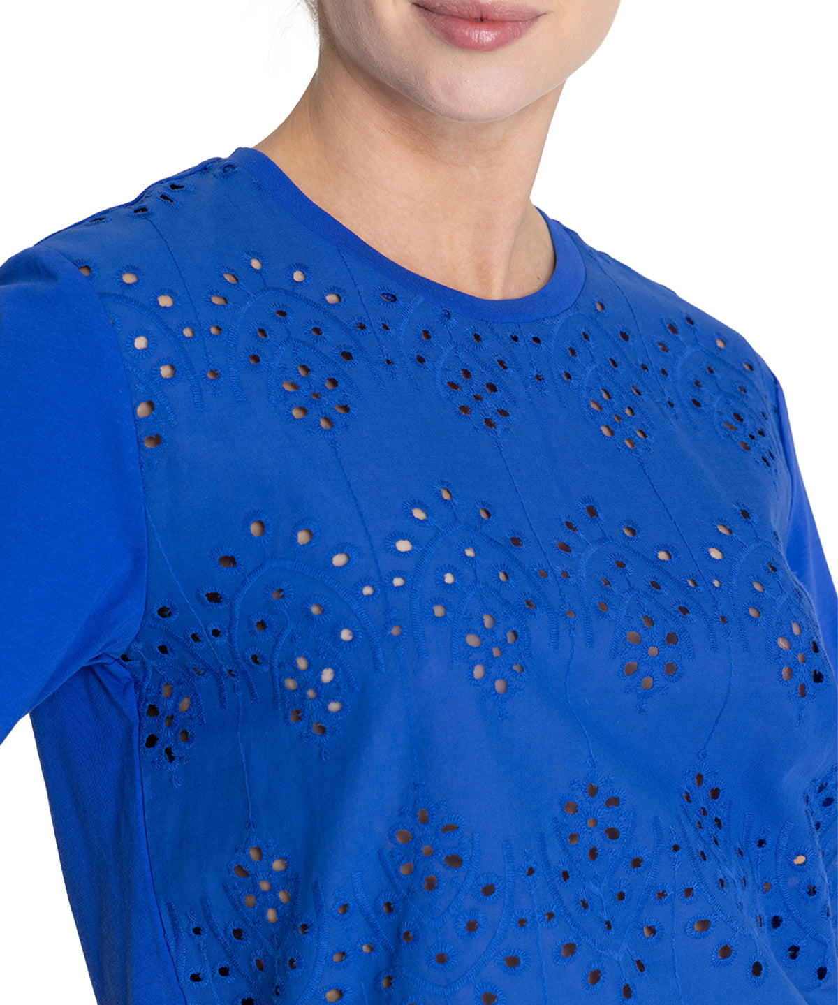 Polera Algodón Orgánico Mujer Lates Azul Rockford