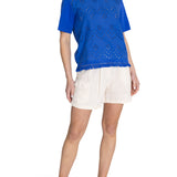 Polera Algodón Orgánico Mujer Lates Azul Rockford