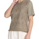 Polera Algodón Orgánico Mujer Lates Verde Rockford