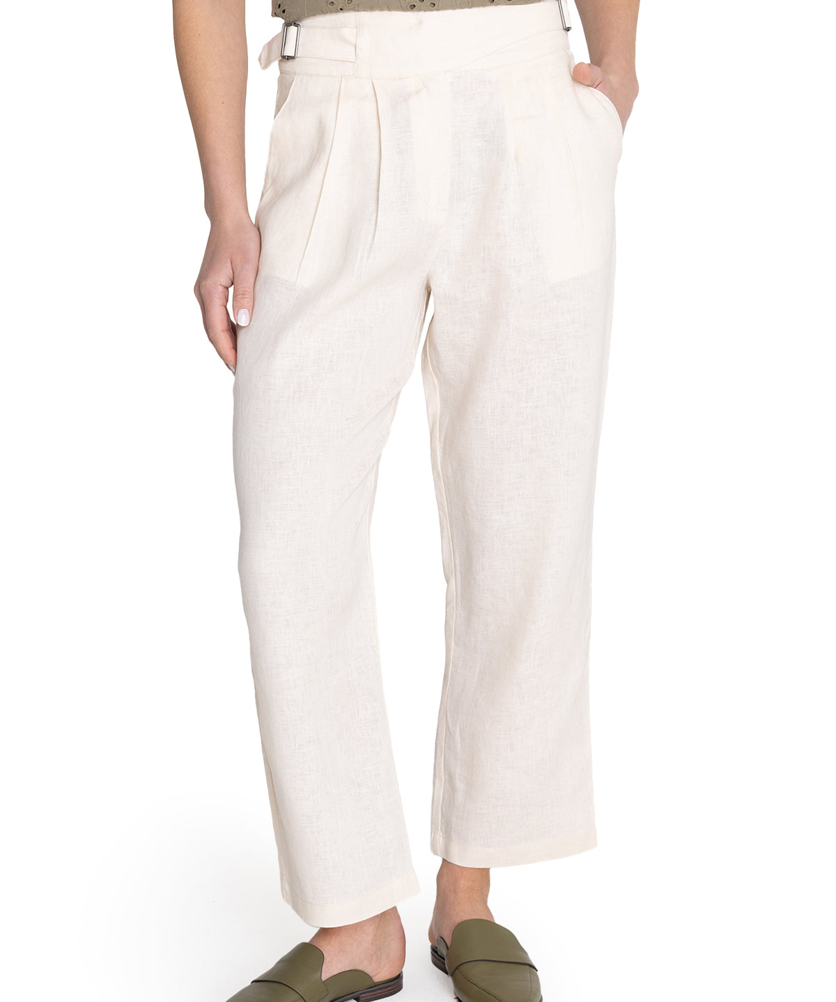 Pantalón Lino Orgánico Mujer Ava Beige Rockford