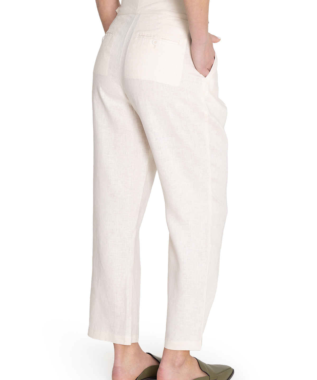 Pantalón Lino Orgánico Mujer Ava Beige Rockford