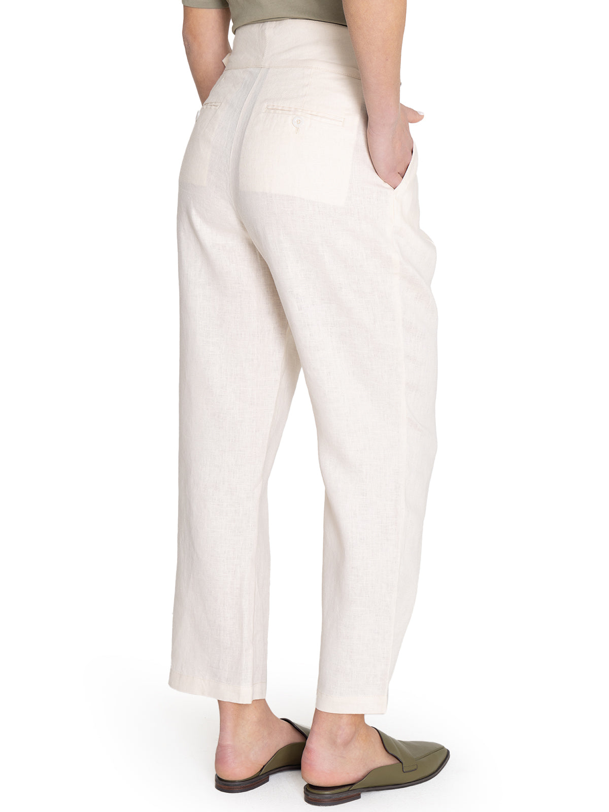 Pantalón Lino Orgánico Mujer Ava Beige Rockford