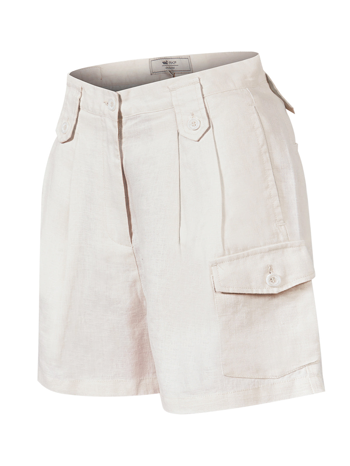Short Lino Orgánico Mujer Rout Beige Rockford