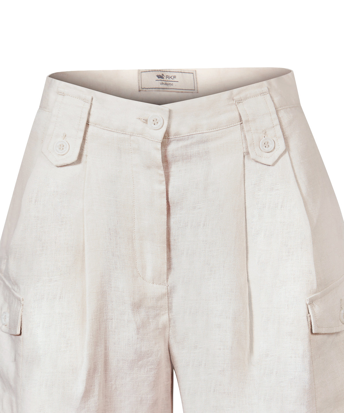 Short Lino Orgánico Mujer Rout Beige Rockford