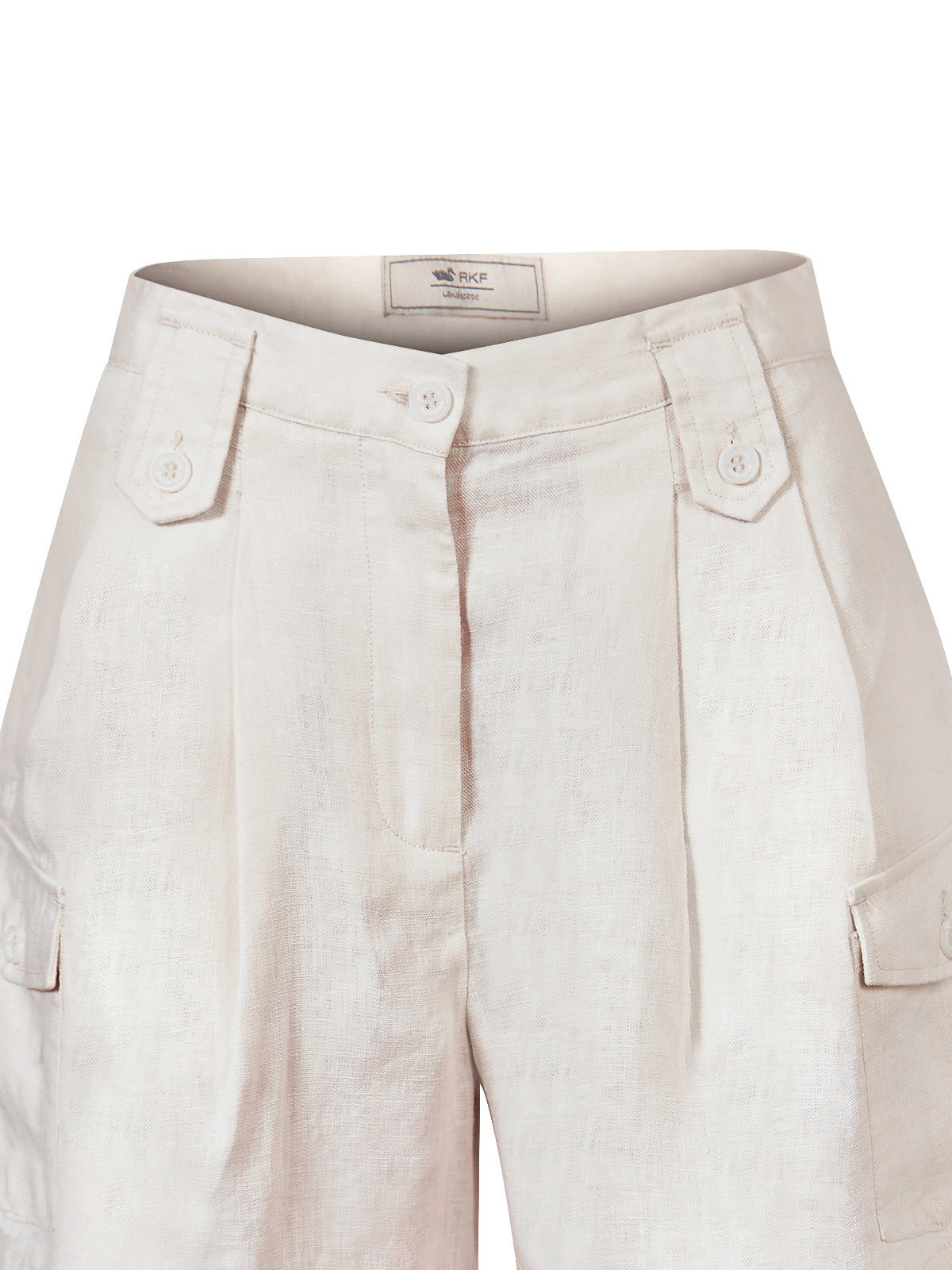 Short Lino Orgánico Mujer Rout Beige Rockford
