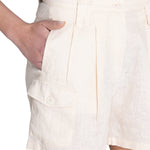 Short Lino Orgánico Mujer Rout Beige Rockford