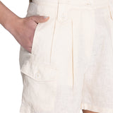 Short Lino Orgánico Mujer Rout Beige Rockford
