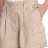 Short Lino Orgánico Mujer Rout Verde Rockford