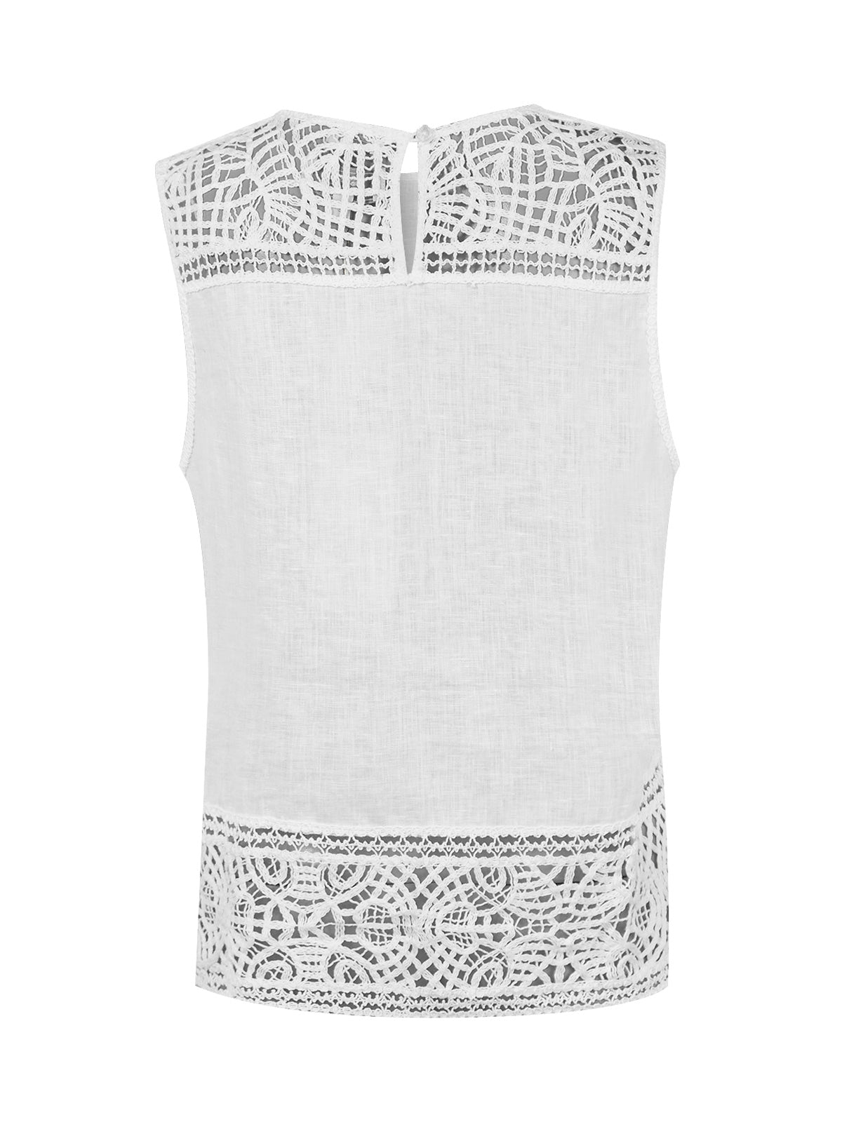 Blusa Lino Orgánico Mujer Mele Blanco Rockford