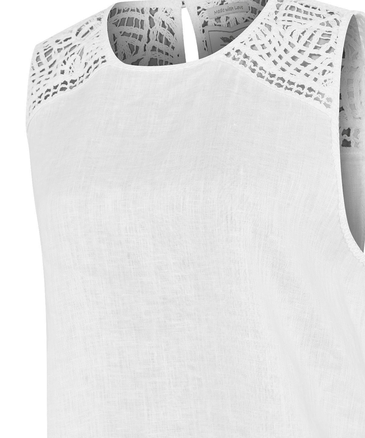 Blusa Lino Orgánico Mujer Mele Blanco Rockford