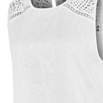 Blusa Lino Orgánico Mujer Mele Blanco Rockford