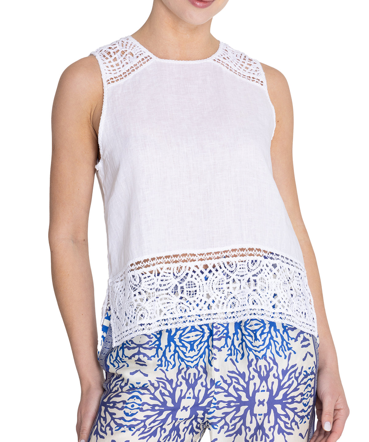 Blusa Lino Orgánico Mujer Mele Blanco Rockford