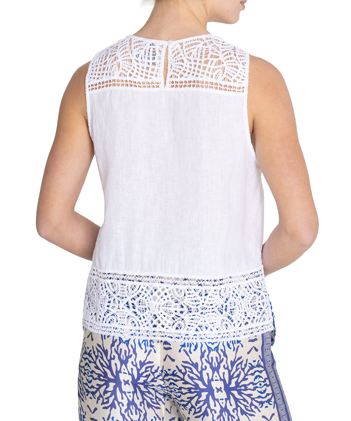 Blusa Lino Orgánico Mujer Mele Blanco Rockford