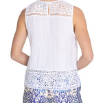 Blusa Lino Orgánico Mujer Mele Blanco Rockford