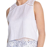 Blusa Lino Orgánico Mujer Mele Blanco Rockford