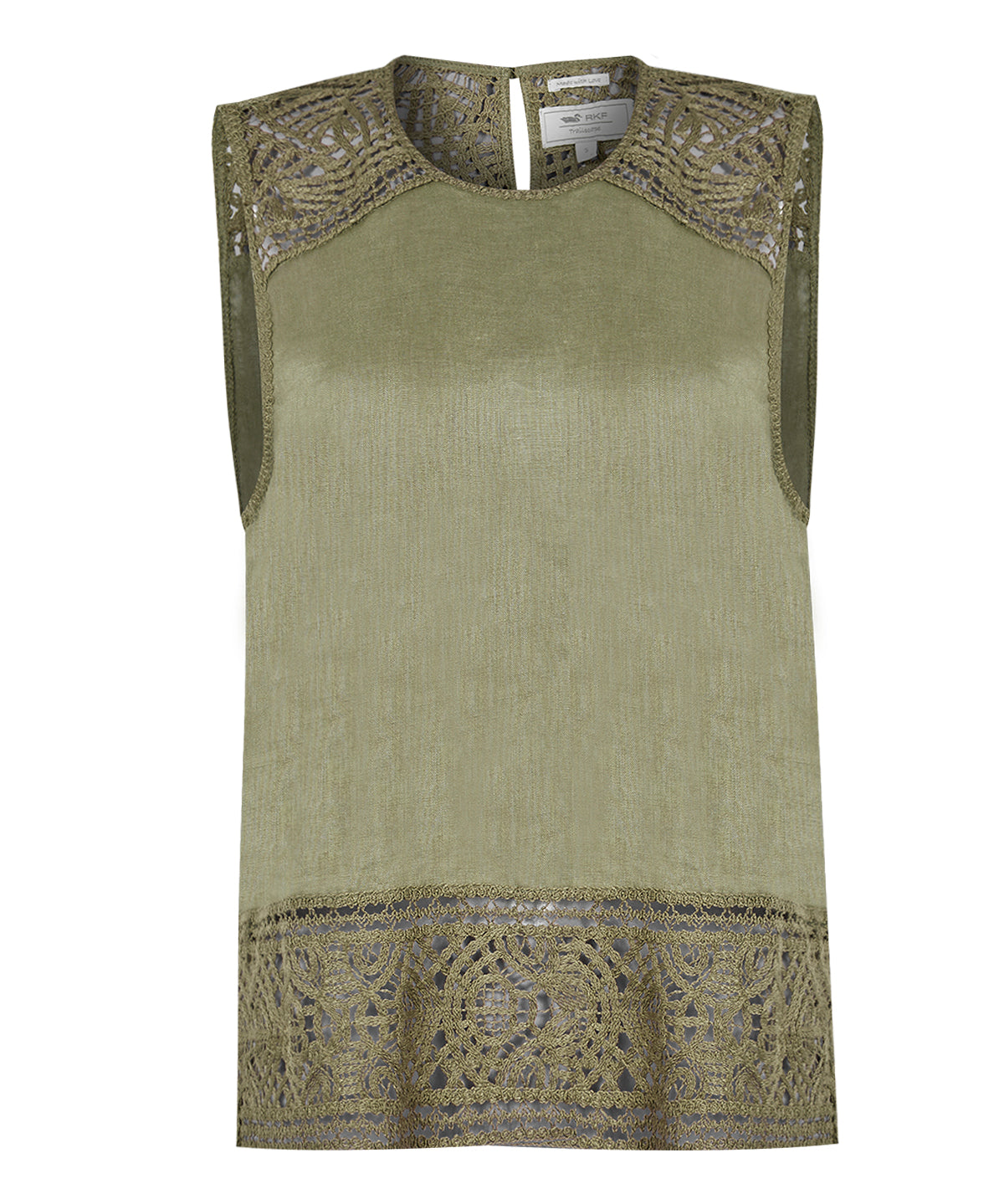 Blusa Lino Orgánico Mujer Mele Verde Rockford