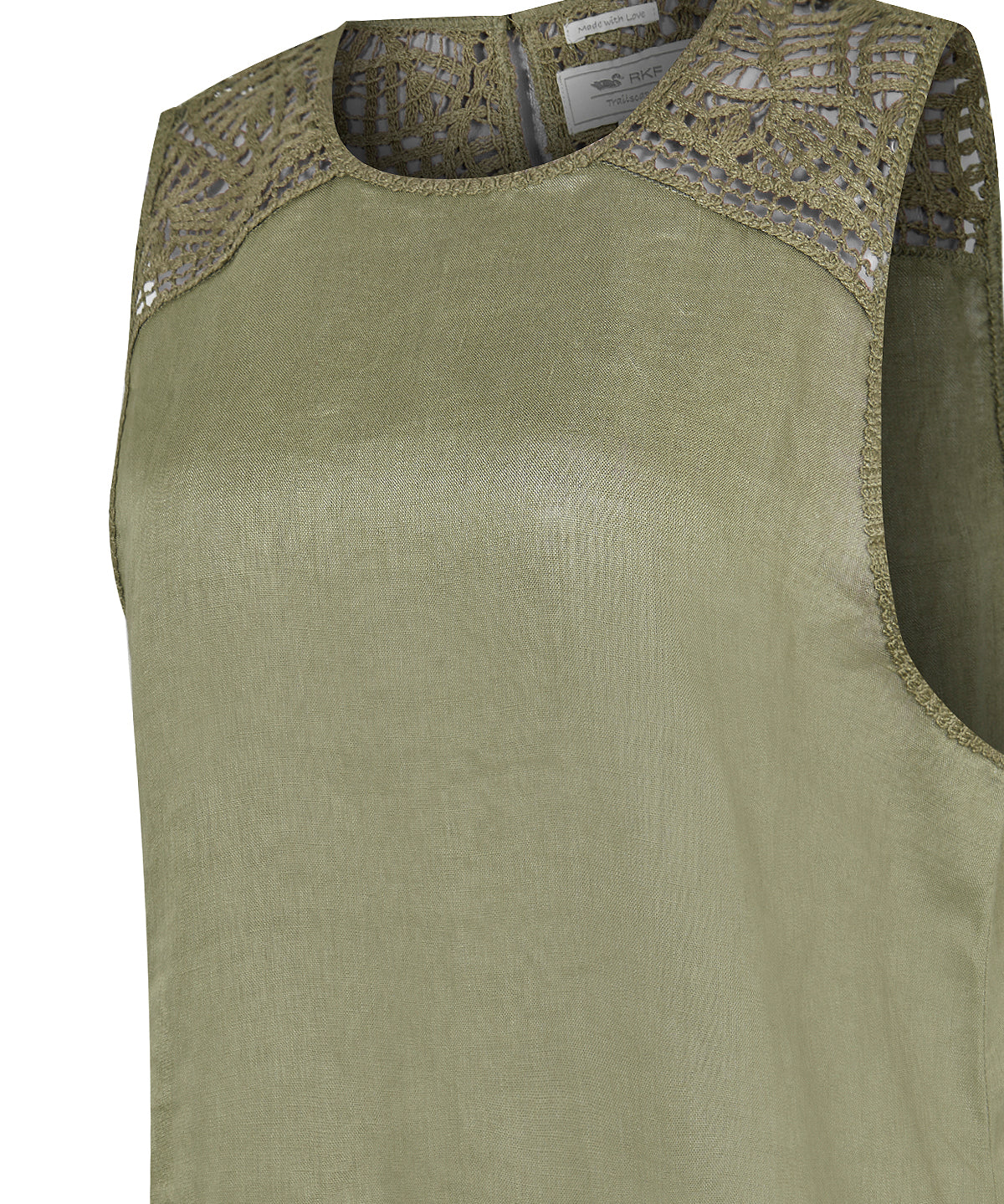 Blusa Lino Orgánico Mujer Mele Verde Rockford