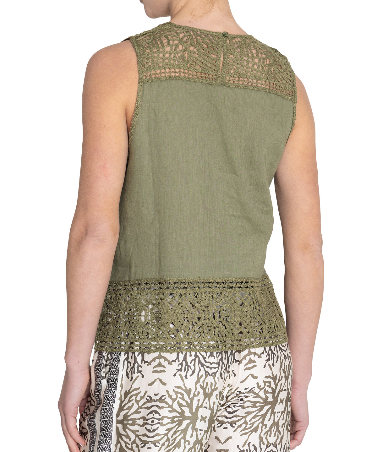 Blusa Lino Orgánico Mujer Mele Verde Rockford