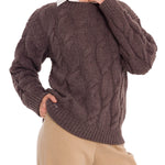 Sweater Fibras Naturales Mujer Rumany Café Rockford