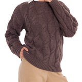 Sweater Fibras Naturales Mujer Rumany Café Rockford