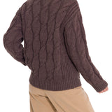 Sweater Fibras Naturales Mujer Rumany Café Rockford