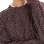 Sweater Fibras Naturales Mujer Rumany Café Rockford