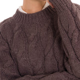 Sweater Fibras Naturales Mujer Rumany Café Rockford