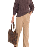 Sweater Fibras Naturales Mujer Rumany Café Rockford