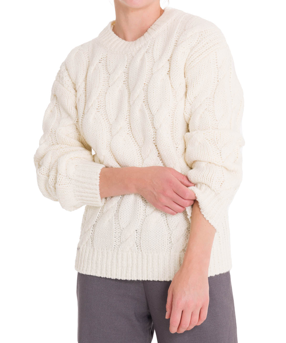 Sweater Fibras Naturales Mujer Rumany Blanco Rockford