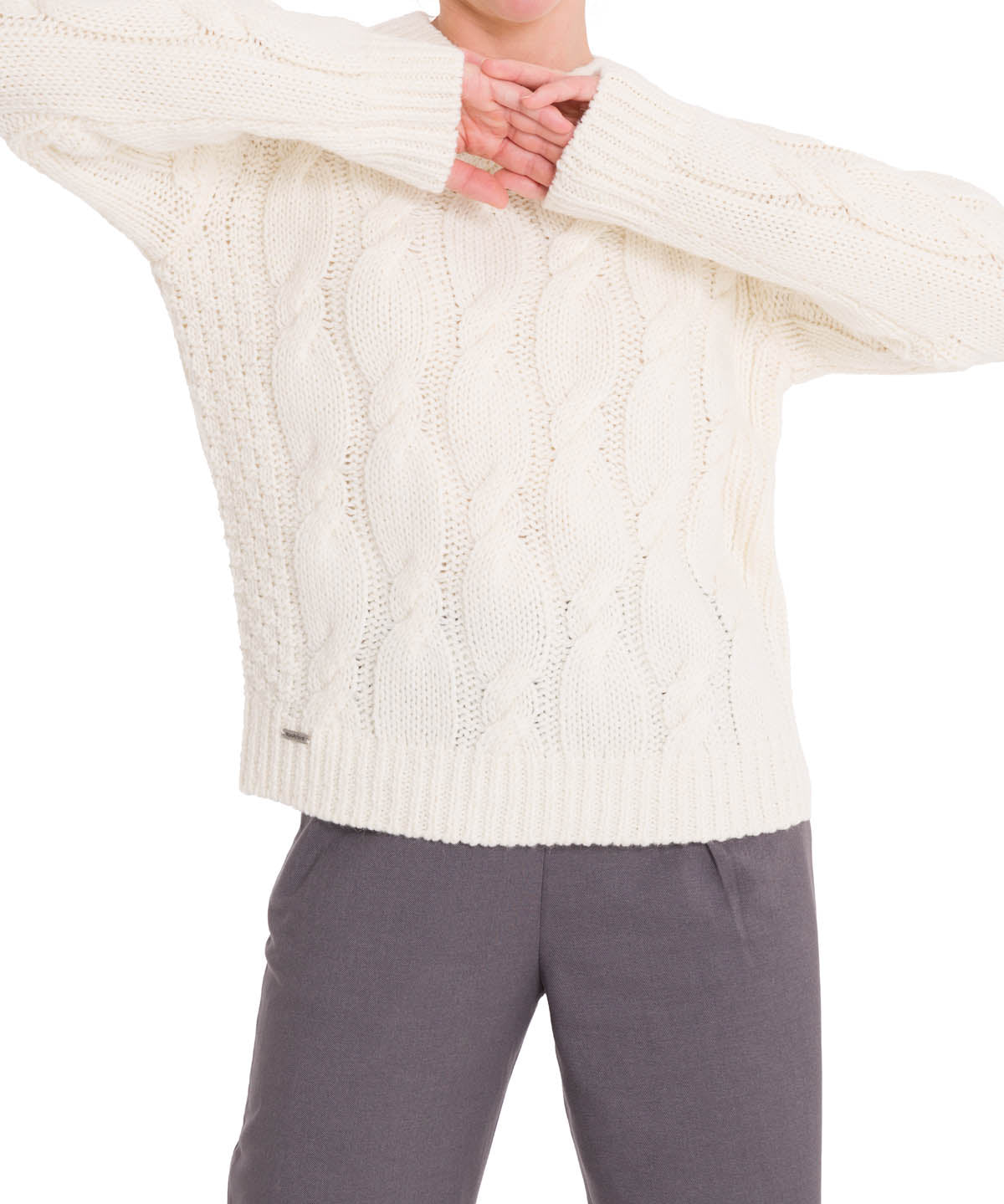 Sweater Fibras Naturales Mujer Rumany Blanco Rockford