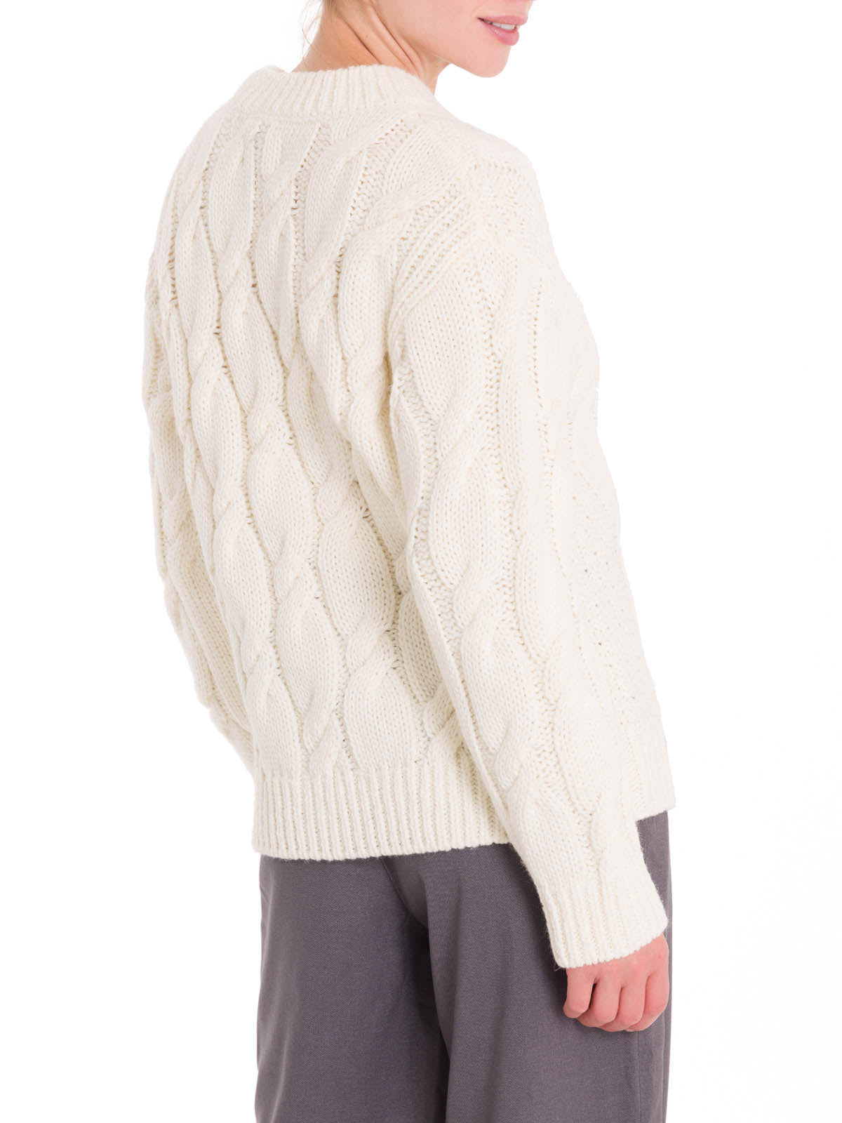 Sweater Fibras Naturales Mujer Rumany Blanco Rockford