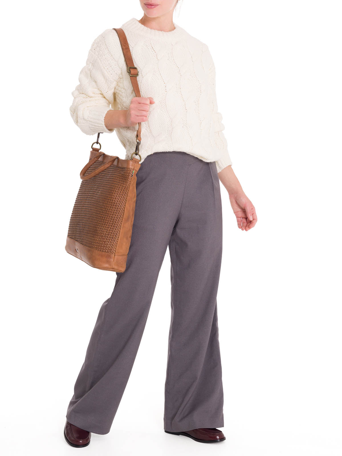 Sweater Fibras Naturales Mujer Rumany Blanco Rockford