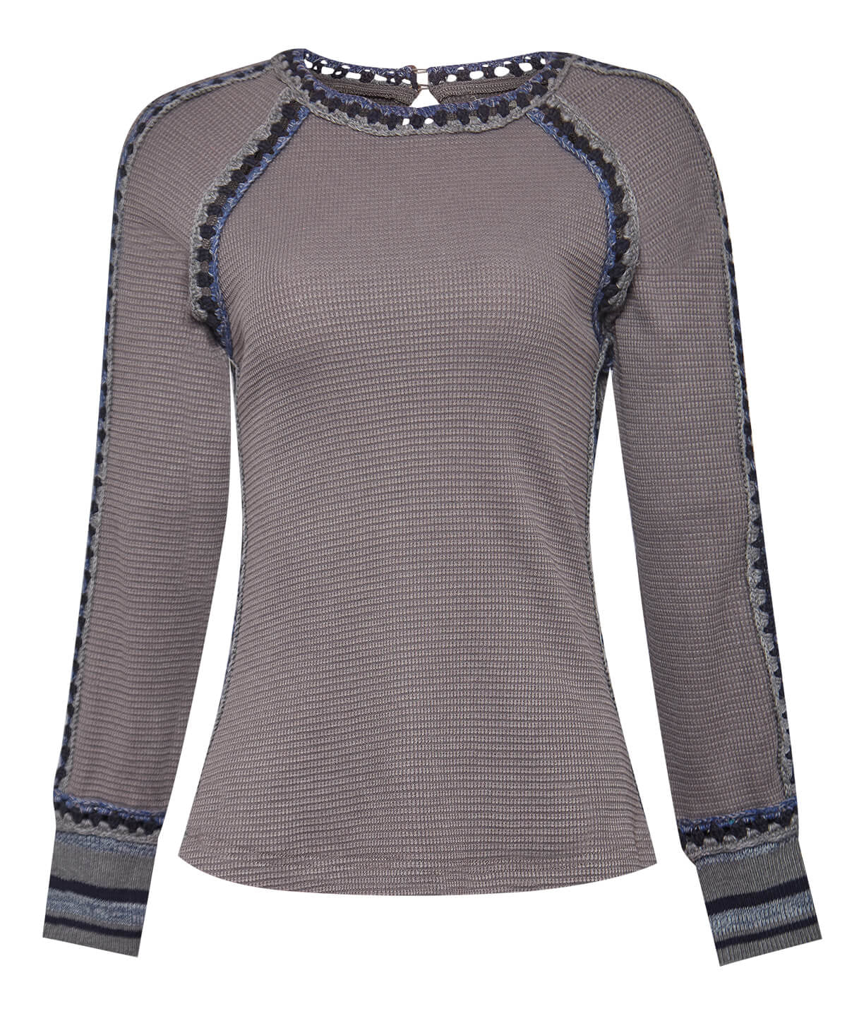 Polera Algodón Orgánico Mujer Maroma Azul Rockford